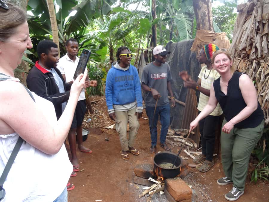 Arusha or Moshi : Hot Spring, Waterfall & Coffee Farm Tour - Through banana farms to Materuni Village