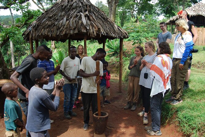 Day Trip To Materuni Waterfalls - Walking through coffee and banana country