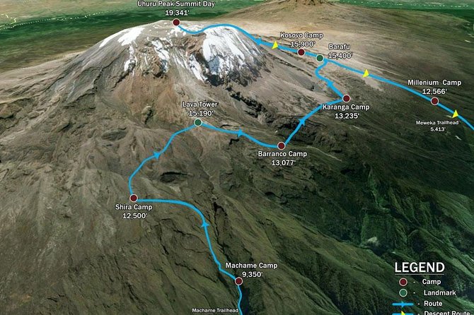 KILIMANJARO MACHAME ROUTE, (Climb 7days) - Day 1: From Arusha to the forest zone