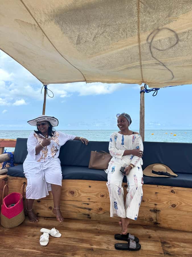 Matemwe: Mnemba Island Dolphin & Snorkeling Boat Trip - The first boat ride and the move to a larger dhow