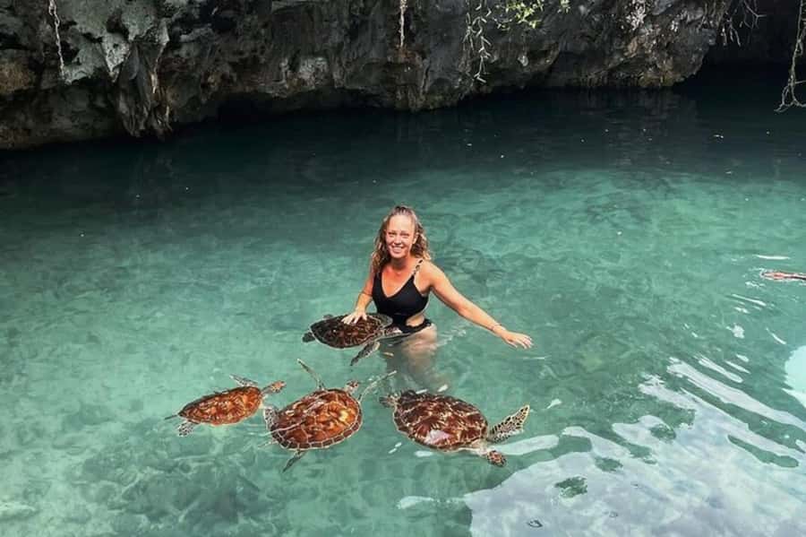 Salaam Cave Swimming & feeding Sea Turtles in Kizimkazi - The guide, conservation message, and local setting