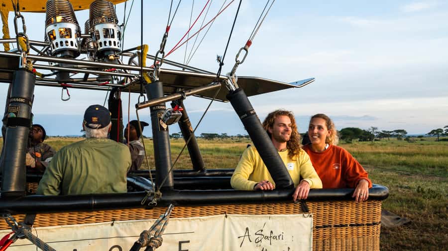 Serengeti: Hot Air Balloon Flight with Champagne Breakfast - Before sunrise, the Serengeti begins to glow