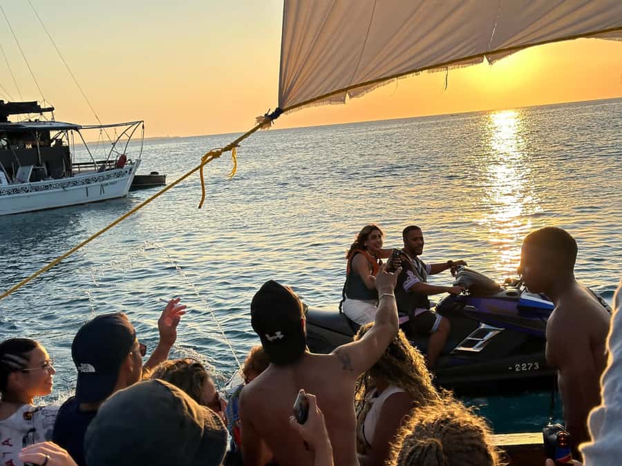 Sunset party cruise in Zanzibar with BoomBoom Boat - The first two hours along Nungwi Beach