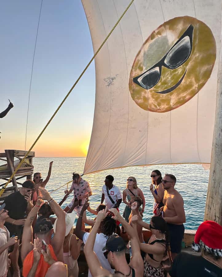 Sunset party cruise in Zanzibar with BoomBoom Boat - Kendwa at sunset, then back to Nungwi