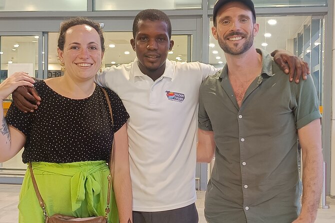 Zanzibar Airport Taxi - Finding the driver outside the airport building
