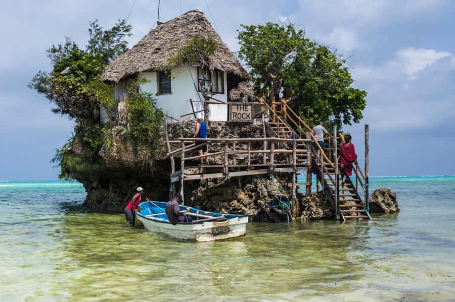 Zanzibar: Rock Restaurant and Cave Tour Visit - The Rock Restaurant: a memorable first stop