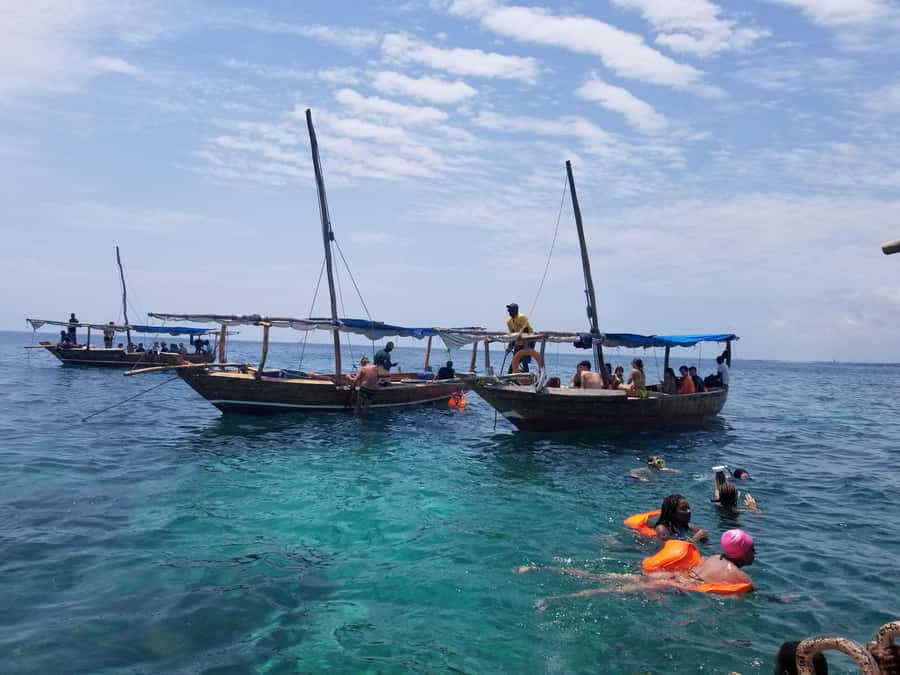 Zanzibar: Safari Blue Day Tour Snorkeling With BBQ Lunch - The sandbank stop takes patience
