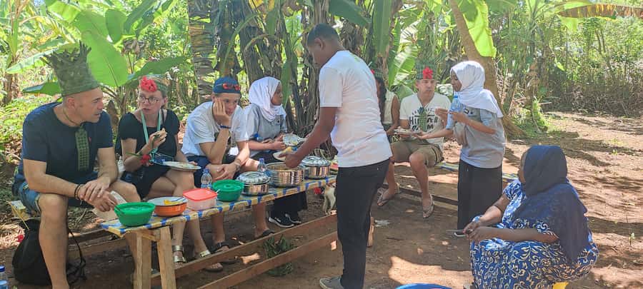 Zanzibar: Spice Farm Tour with Traditional Cooking Lesson - Eating a traditional Swahili lunch