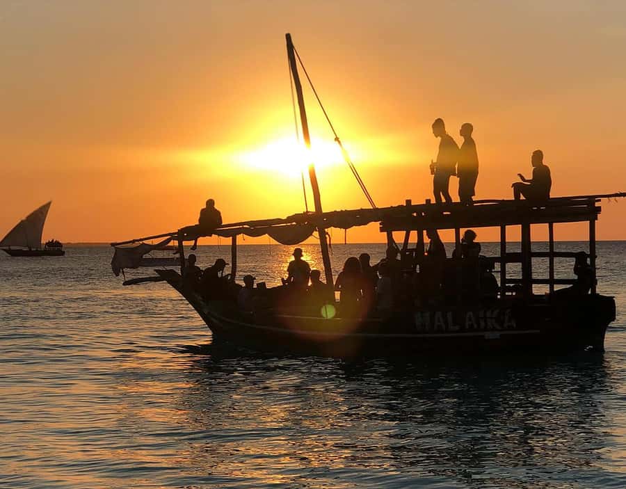 Zanzibar: Sunset Dhow Cruise - Sunset from a wooden dhow at Kendwa Beach