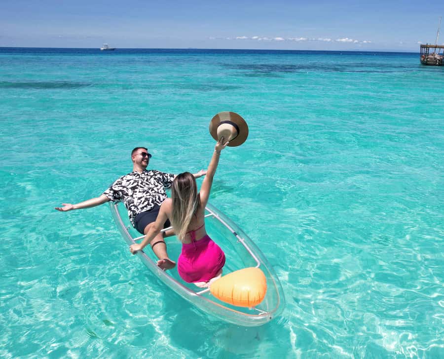 Zanzibar: Transparent Kayak and Drone (with Pickup Included) - Starting at Nungwi Beach